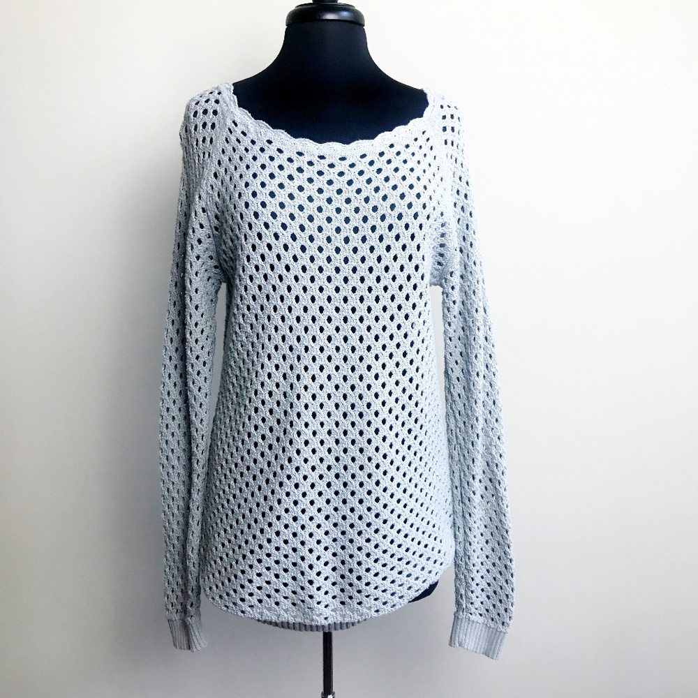 LOFT Open Crochet Sweater